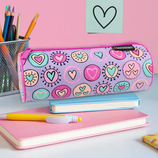 Hearts Lilac Pencil Case