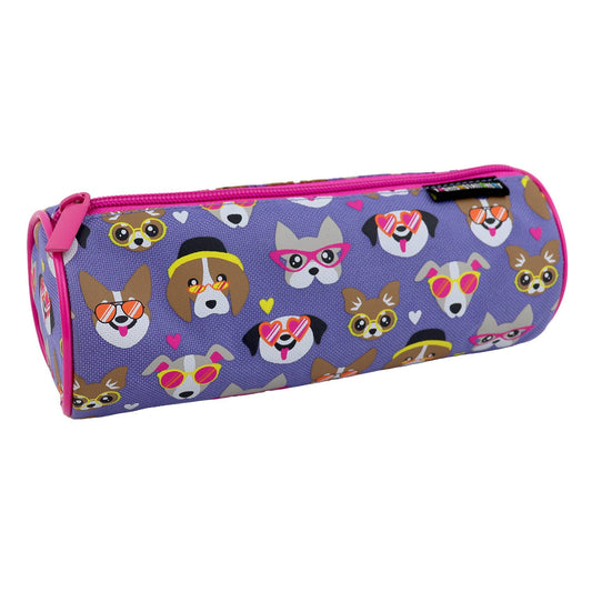 Cute Dogs Purple Pencil Case