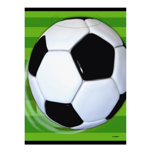 Pack of 8 Party Loot Bag - Football (Green)