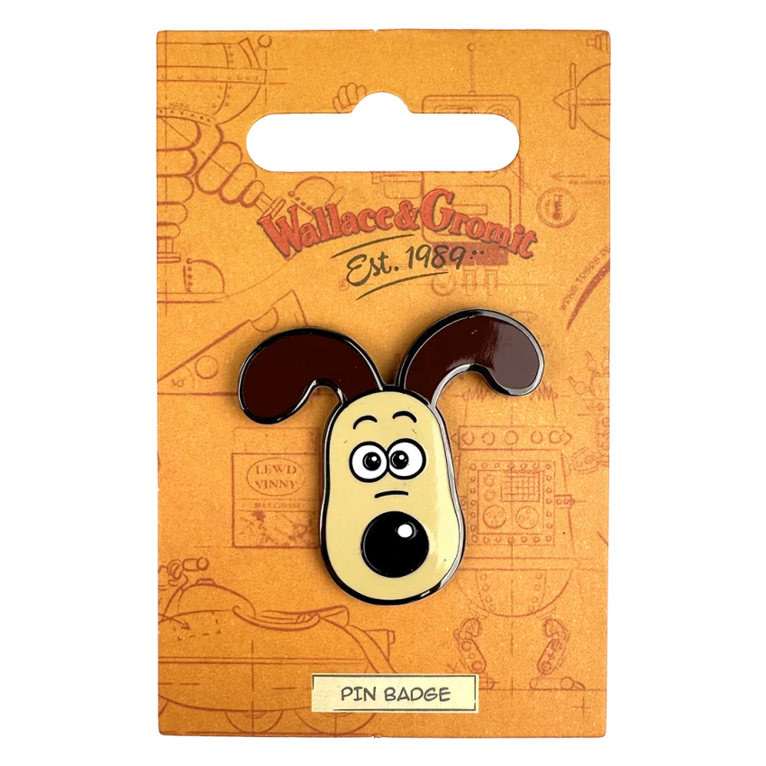 Wallace and Gromit - Gromit Head Pin Badge
