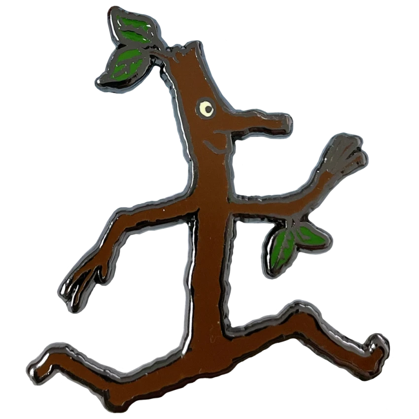Stick Man Character Pin Badge