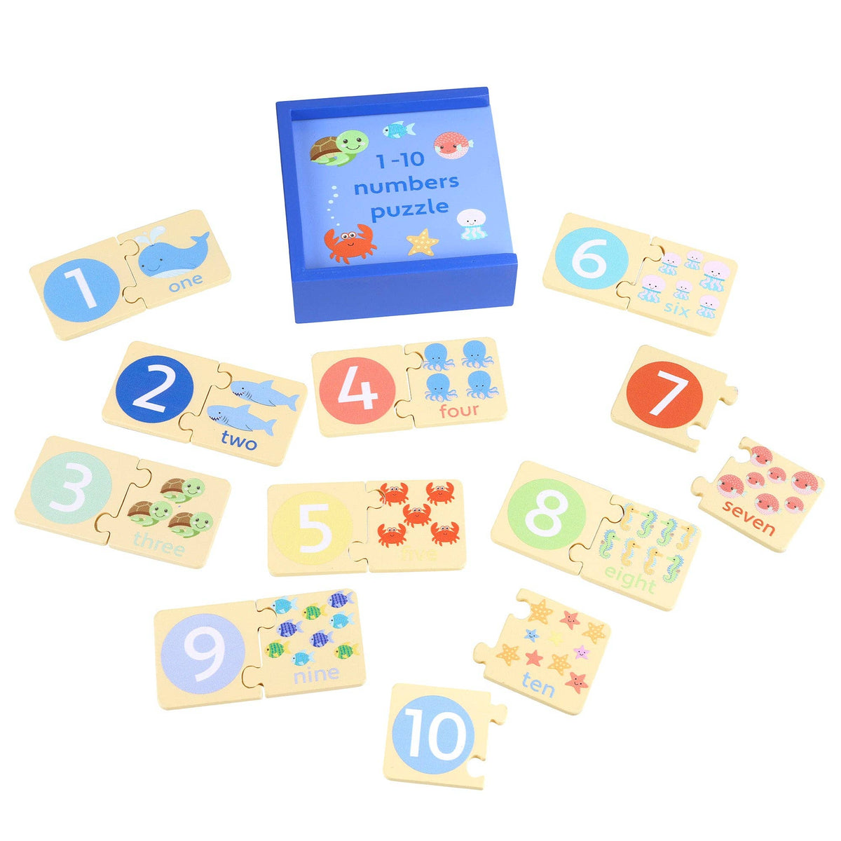 Sea Life Numbers Puzzle in a box
