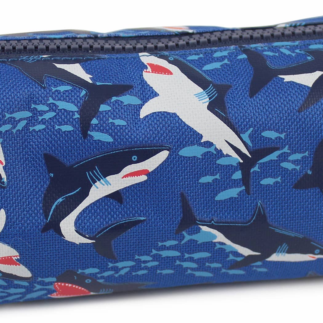 Sharks Pencil Case Blue