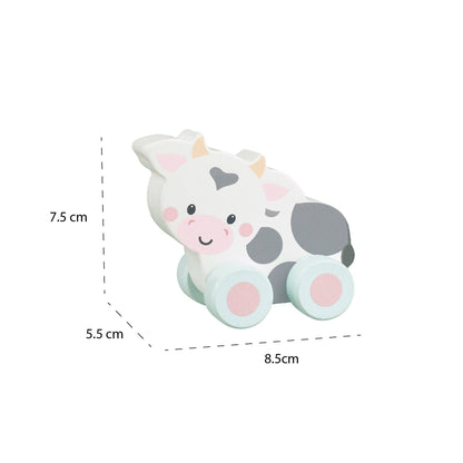 Cow Wooden First Push Toy