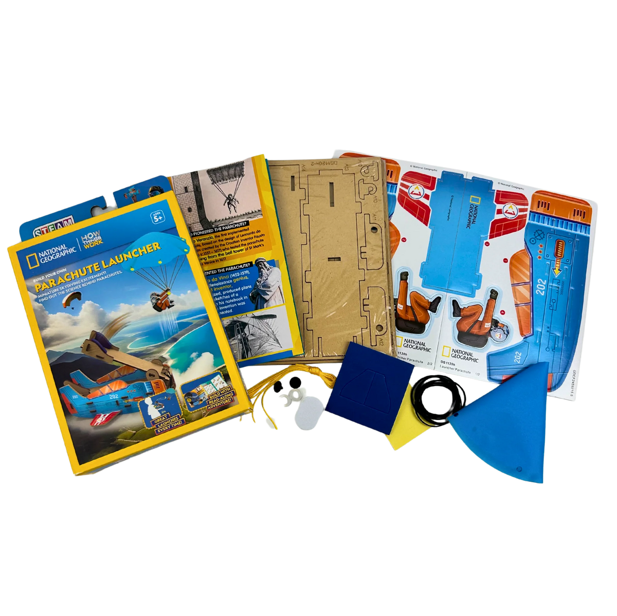 National Geographic Parachute Launcher Building Kit