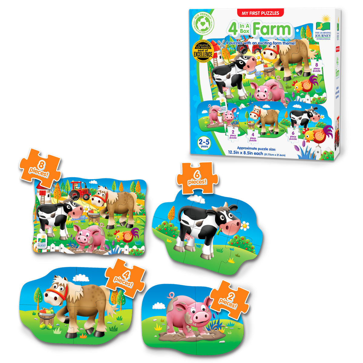 My First Puzzle Sets 4-In-A-Box Puzzles - Farm