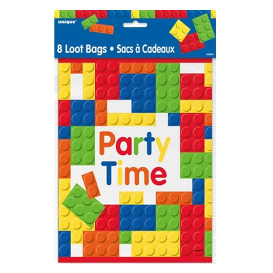 Pack of 8 Party Loot Bag - Building Blocks