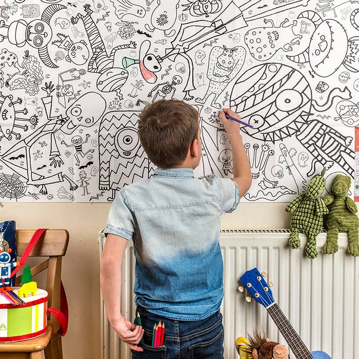Colour-in Giant Poster / Tablecloth - Teatime