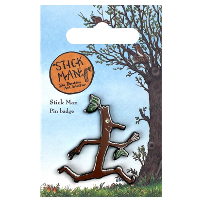 Stick Man Character Pin Badge
